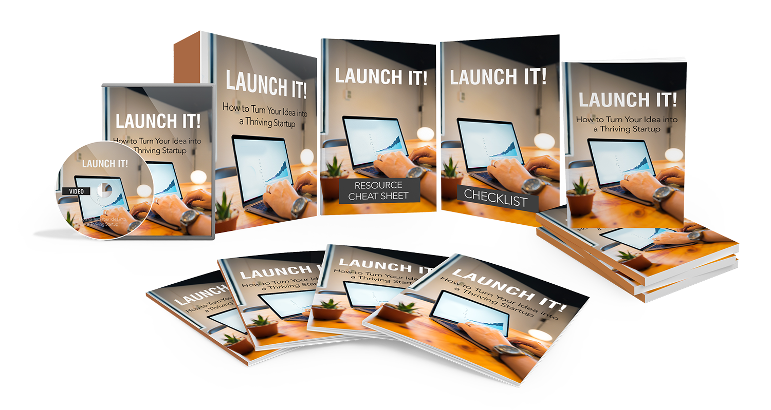 Cover for 'Launch It: The Ultimate Upgrade Package,' showcasing advanced resources for entrepreneurial growth and startup success.