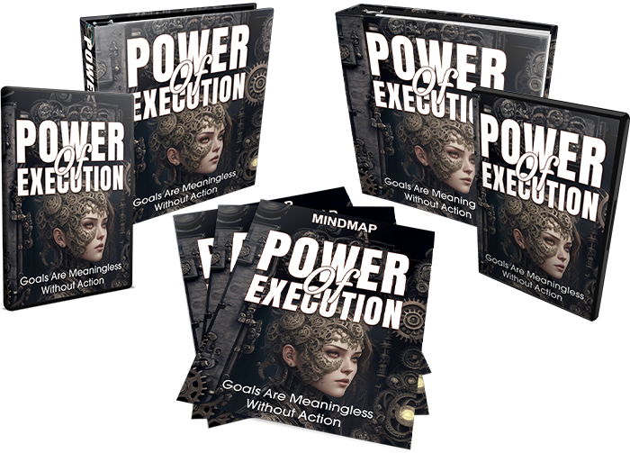 Cover for 'Power of Execution: A Practical Guide to Transforming Goals into Results,' illustrating the essential steps from goal setting to successful execution.